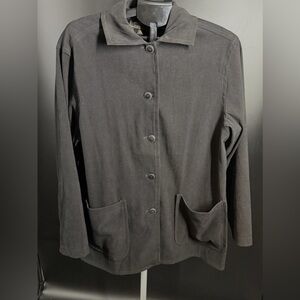 NWT Express Deep Black Button-Up Basic Jacket Winter/Spring Lined 11/12 $110
